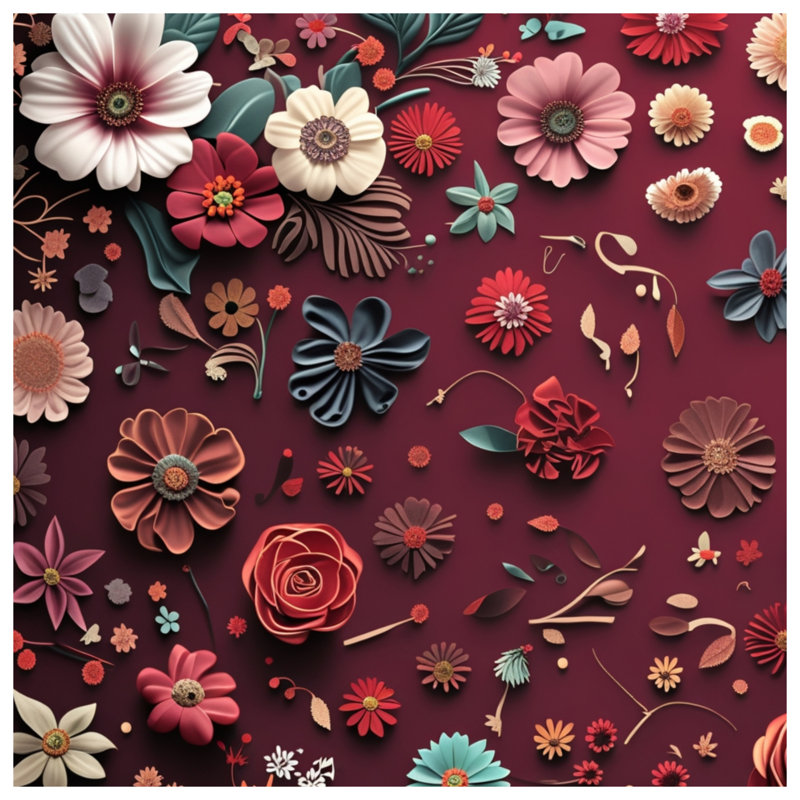 Jeté Floral, L 50 po x H 60 po