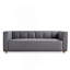 Canapé en polyester à dossier bas capitonné, élégant canapé 3 places pour les salons de style bord de mer et de campagne moderne, largeur de 87 pouces, assemblage facile-1692812364