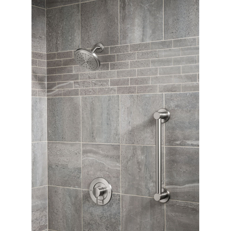 Ensemble de garniture de poignée de baignoire et douche Posi-Temp Moen Align, valve requise, Nickel brossé
