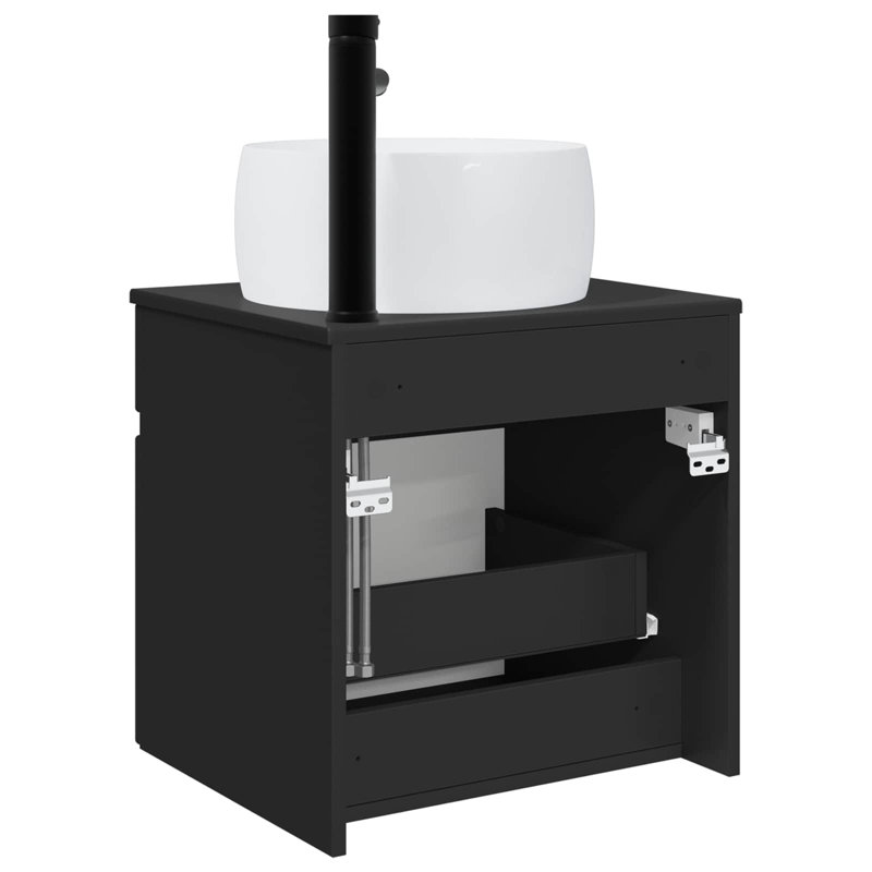 490 mm Bathroom Vanity, Black