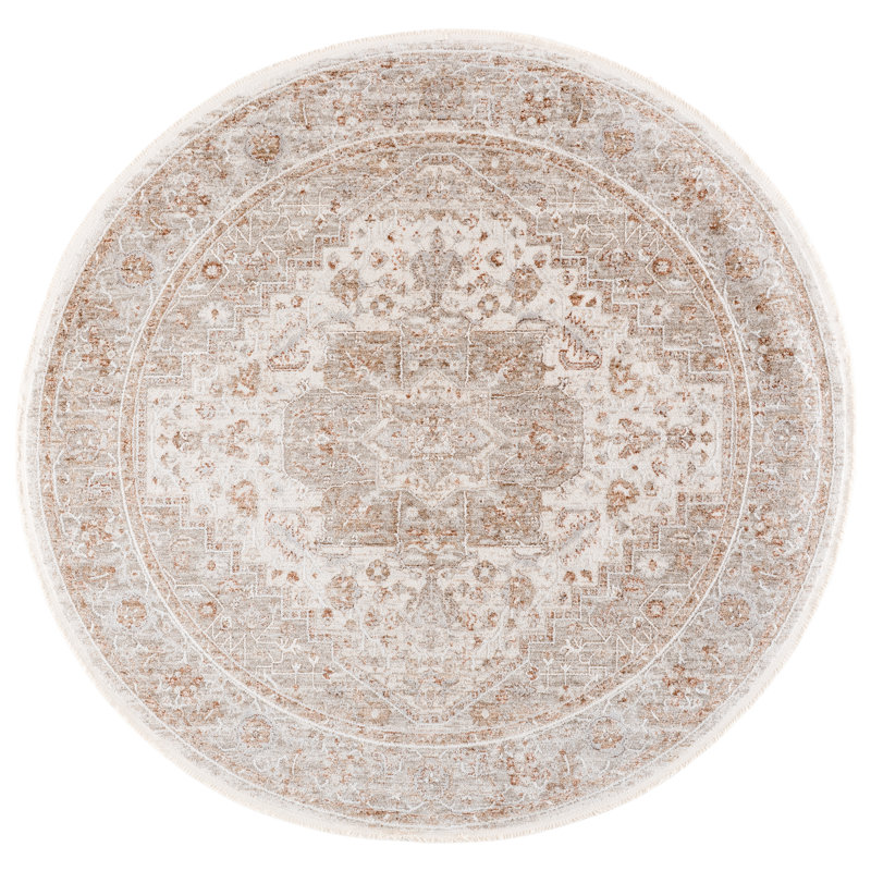 Kendal Performance Oriental Indoor Rug, Round 6'7"