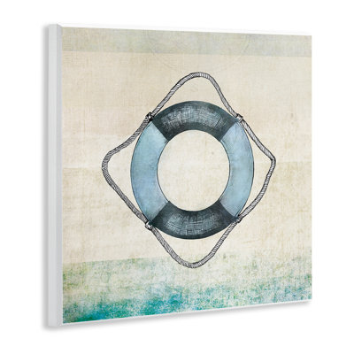 Rustic Maritime Life Ring Wall Plaque Art by JG Studios