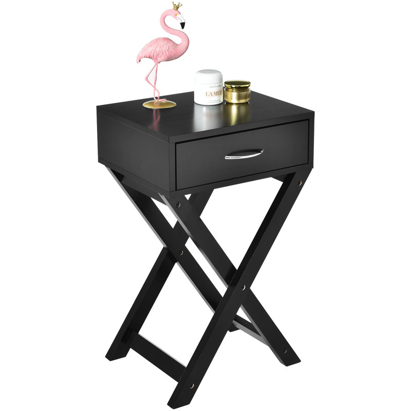Neyo 16'' W Nightstand, Black, 2