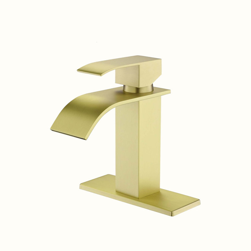 Single-Hole Single-handle Bathroom Faucet, Brushed Gold