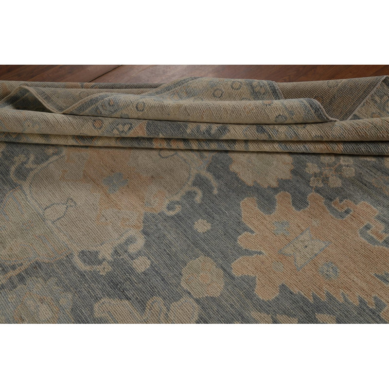 Tapis unique en laine gris anthracite et gris nouvel âge Ferdi 11 pi 10 po x 9 pi 2 po Ferdi