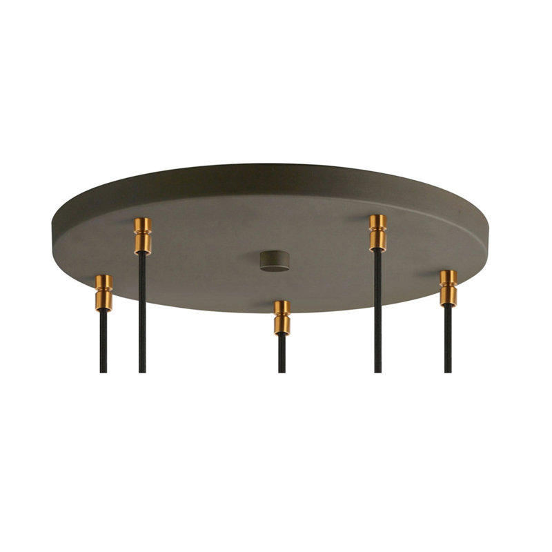 Luminaire suspendu cylindre grappe 5 lumières Thiede