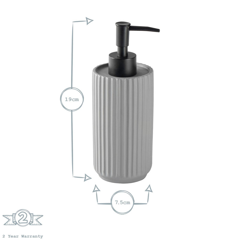 Concrete Soap Dispenser, Grey
