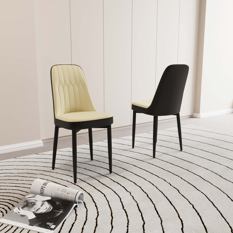 Chaise en polyuréthane, Beige/noir