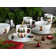 Luna 16 Piece Porcelain China Dinnerware Set - Service for 4