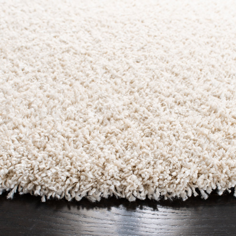 Okeelanta Shag 500 Performance Solid Color Rug, Round 6'7"