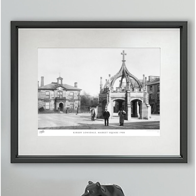 Kirkby Lonsdale, Market Square 1908 by Francis Frith - Single Picture Frame Print, 28cm H x 36cm W x 2.3cm D