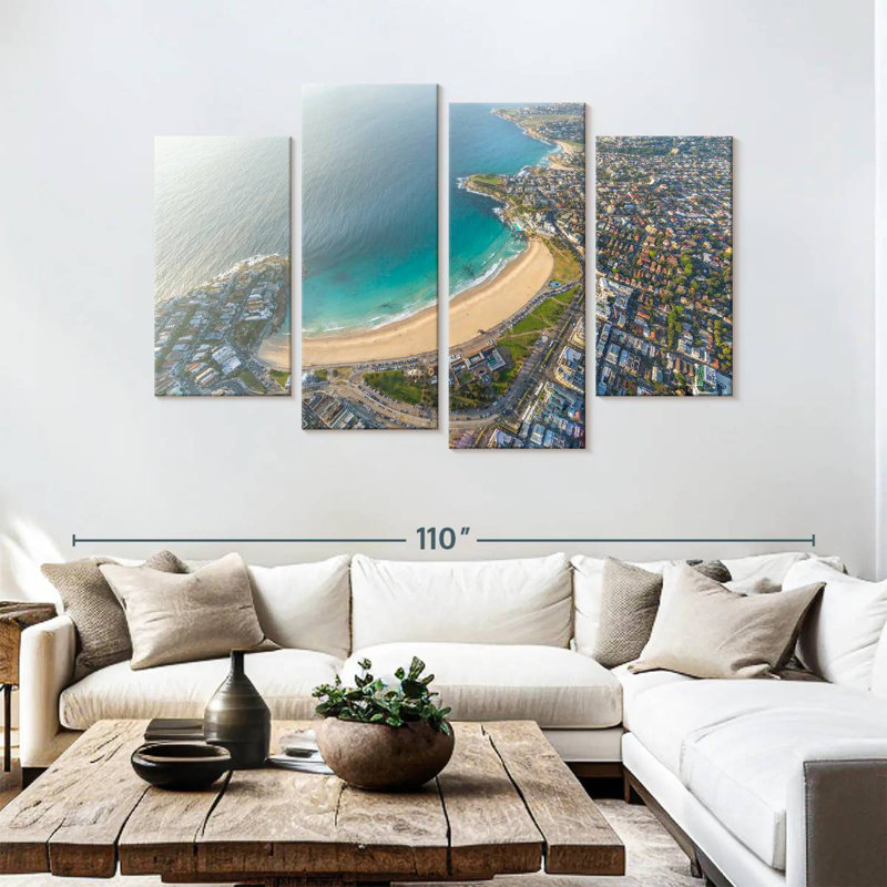 Nicci Bondi Beach Aerial View, 54" H x 84" W