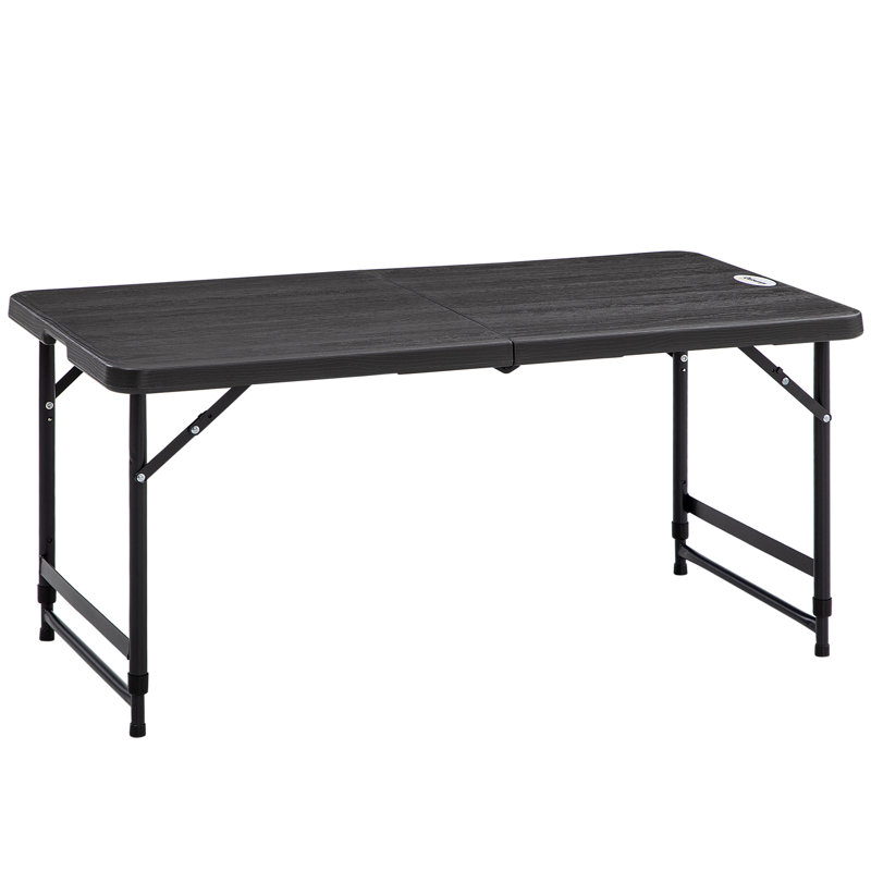Lewert Rectangular Steel Outdoor Dining Table - 118 cm W 60 cm D