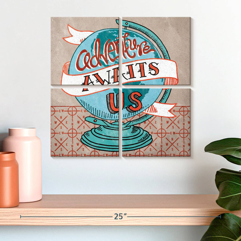 Adventure Love Globe, 18" H x 18" W