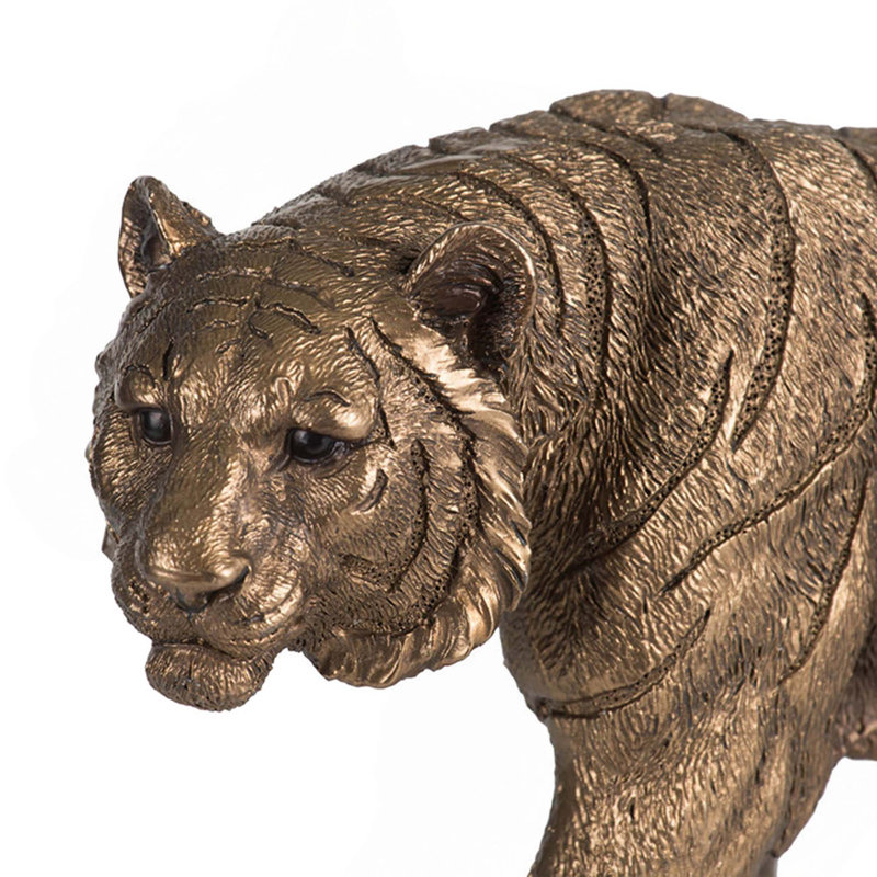 Élégant décor de statue de tigre exotique pour un accent élégant