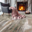 Tapis beige en laine noué à la main 8 x 8 po