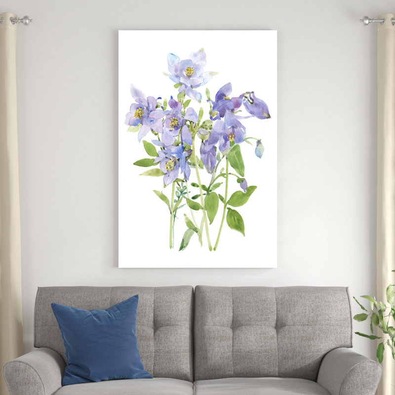 " Columbine Spray I " Painting Print, 48" H x 32" W x 1.25" D
