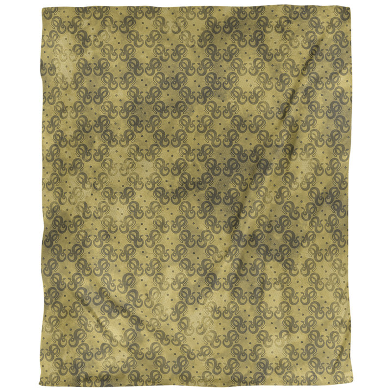Tissu de serpents, Jaune, L 56 po x l 36 po, Coton peigné de base