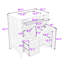 Meuble-lavabo élégant avec lavabo en céramique, charnières à fermeture en douceur, tiroir inclinable et rangement spacieux-234840957-234840955