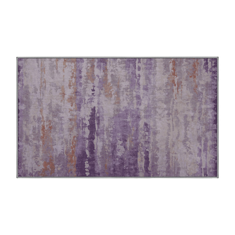 Tapis rose soyeux et moelleux, Rectangle 8 pi x 12 pi