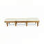 Chaise longue d'extérieur en bois avec coussin