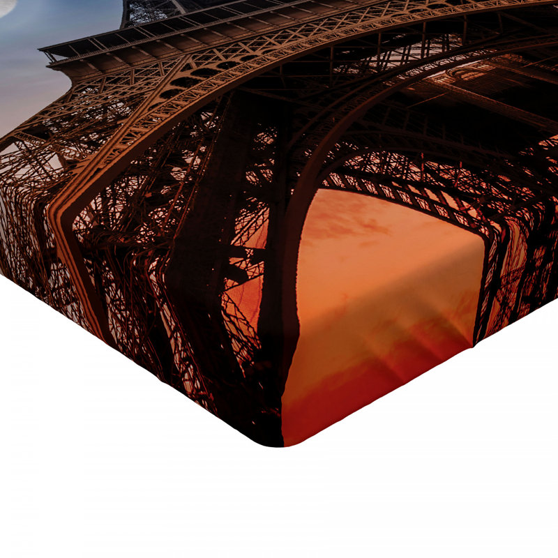Drap-housse en microfibre Tour Eiffel, Double