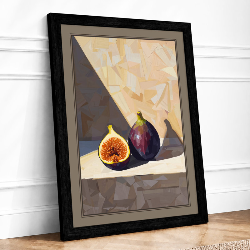 Three Figs Minimalist - Framed Print, A1 - 84.1 x 59.4 cm, Black