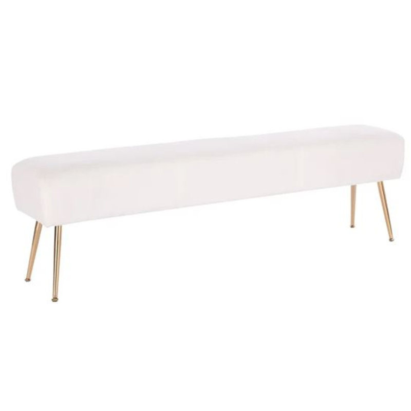Banc rembourré en mélange de lin Suzette