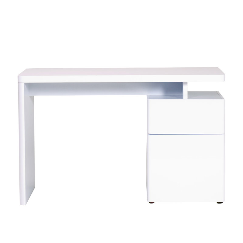 Hollice Desk, High Gloss White