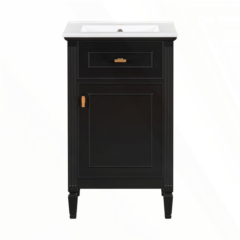 20"Bathroom Vanity with Sink, Black