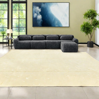 Canapés modulaires confortables moelleux, gris foncé, style moderne, salon à la maison