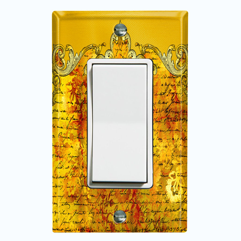 Patterned 1 - Gang Toggle Light Switch Standard Wall Plate