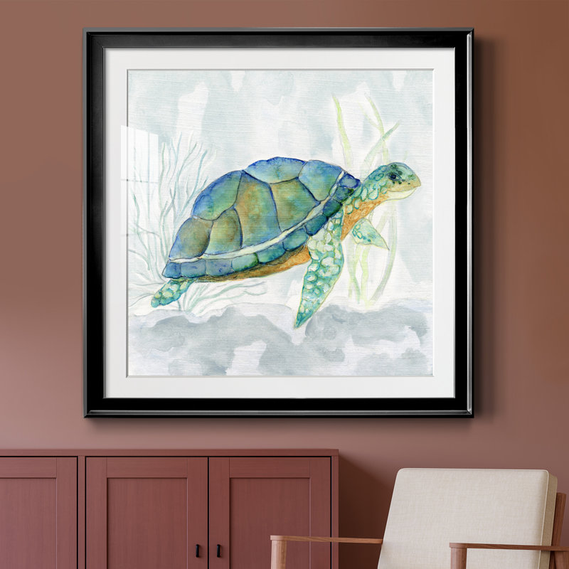 Riding the Current I - peinture encadrée, H 26,5 po x l 26,5 po x P 1,5 po, Toile avec cadre noir