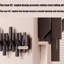 Portemanteaux pour piano, porte-manteaux muraux avec crochets rabattables, porte-manteaux moderne en bois de hêtre pour vestibule, vêtements, sacs, écouteurs-970926740