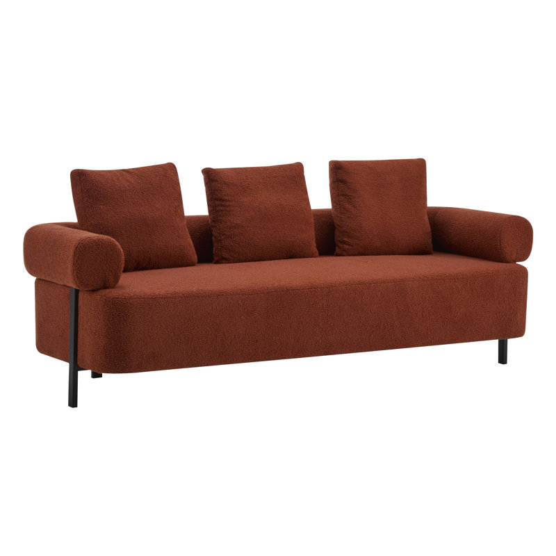3 orange, 78 pouces de long, avec 3 coussins pour le salon, la chambre à coucher, un appartement - confortable et polyvalent