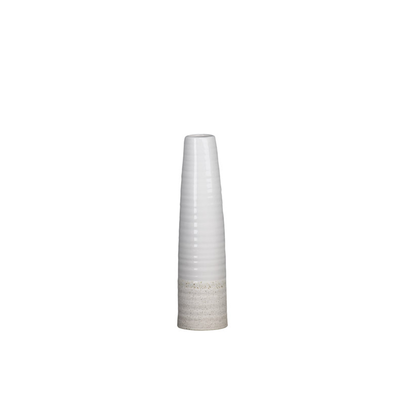 Goetz Handmade Stoneware Floor Vase, 15.5" H x 4" W x 4" D, White