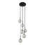 6 - Light Matte Black Chandelier Pendant