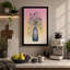 Purple Blooms in Blue Botanical - Wrapped Canvas-1863068199-1863068201