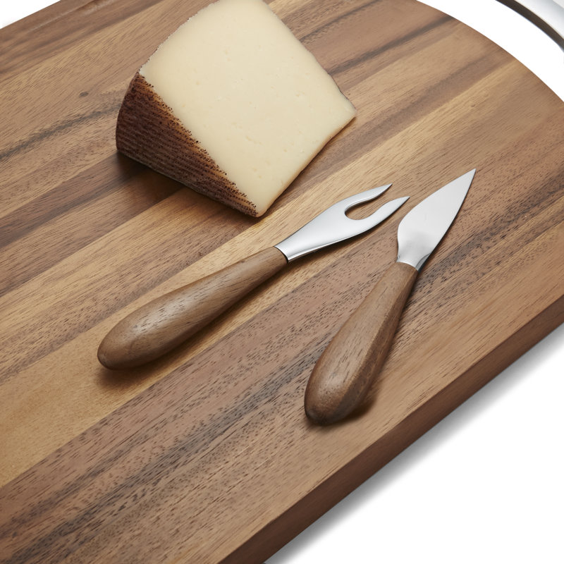 Nambe Curvo Cheese Set Knife & Frk
