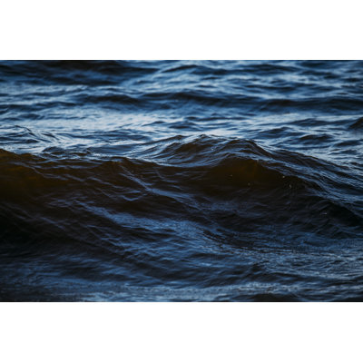Dark Blue Waves - Wrapped Canvas Print