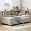 Lit de jour simple en bois avec espace de rangement, 3 tiroirs, blanc antique, solide, sans sommier blanc, bois massif, nécessaire-1846694858