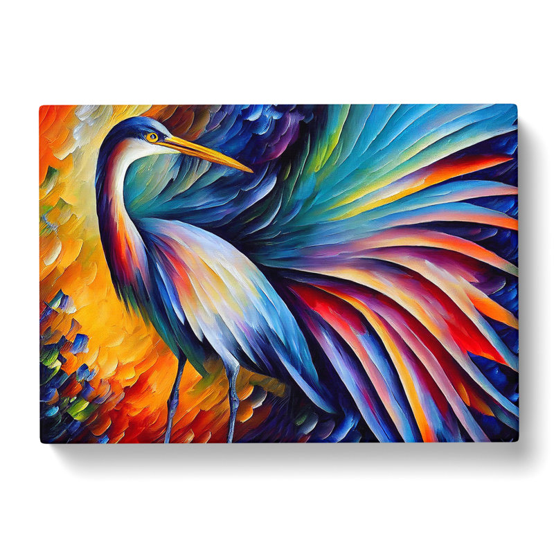 Heron Bird Abstract Vol.6 - Wrapped Canvas, 35cm H x 50cm W x 3cm D