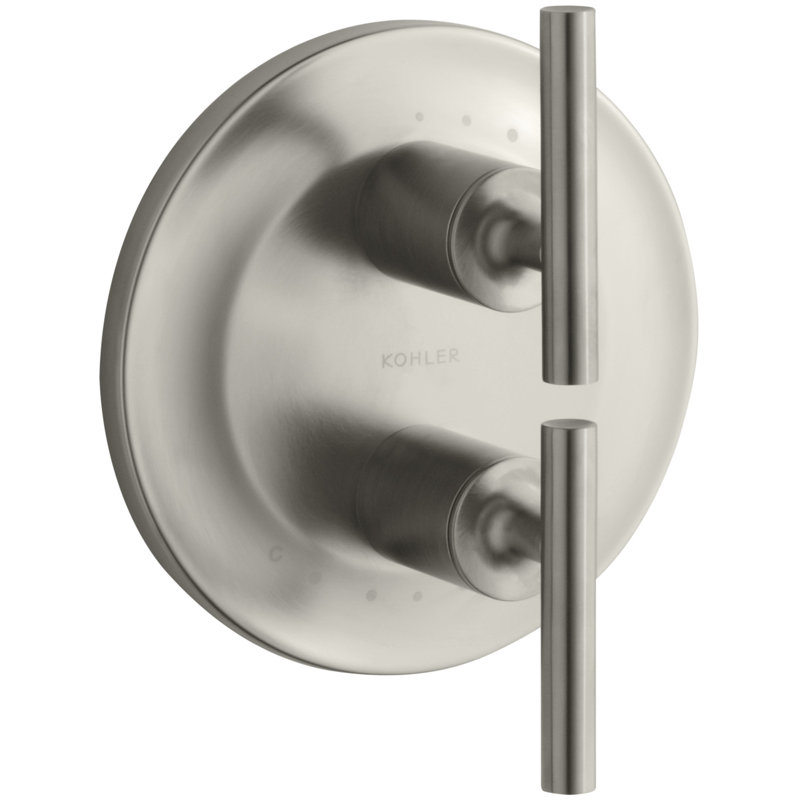Purist Stacked Valve Trim with Lever Handles, Vibrant Brushed Nickel