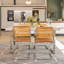 Pu Dining Chair 2pcs Brown
