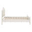 Lit tapissier Mid-Century moderne en bois massif avec tête de lit brun clair-554144142-554144143