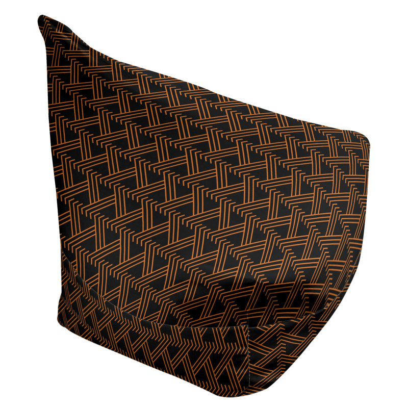 Fauteuil à billes standard &, H 29 po x l 38 po x P 42 po, Noir / Orange