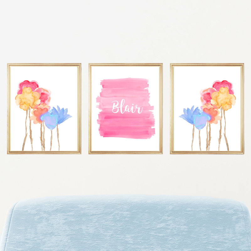 Œuvre d'art pastel vif, impressions sur papier, H 10 po x l 8 po x P 0,063 po, Rose, Oui