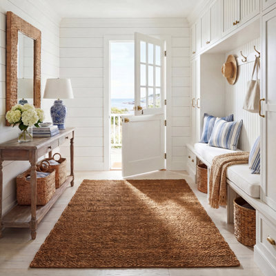 Tapis en jute / coton tissé à la main Eco-Smart