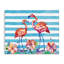 Flamants brossés et toile d'hibiscus, design par Paul Brent-1817628338