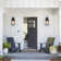 Pankova 16"-1 Outdoor l Wall Light with Dusk to Dawn and Motion Sensor(set of 2)